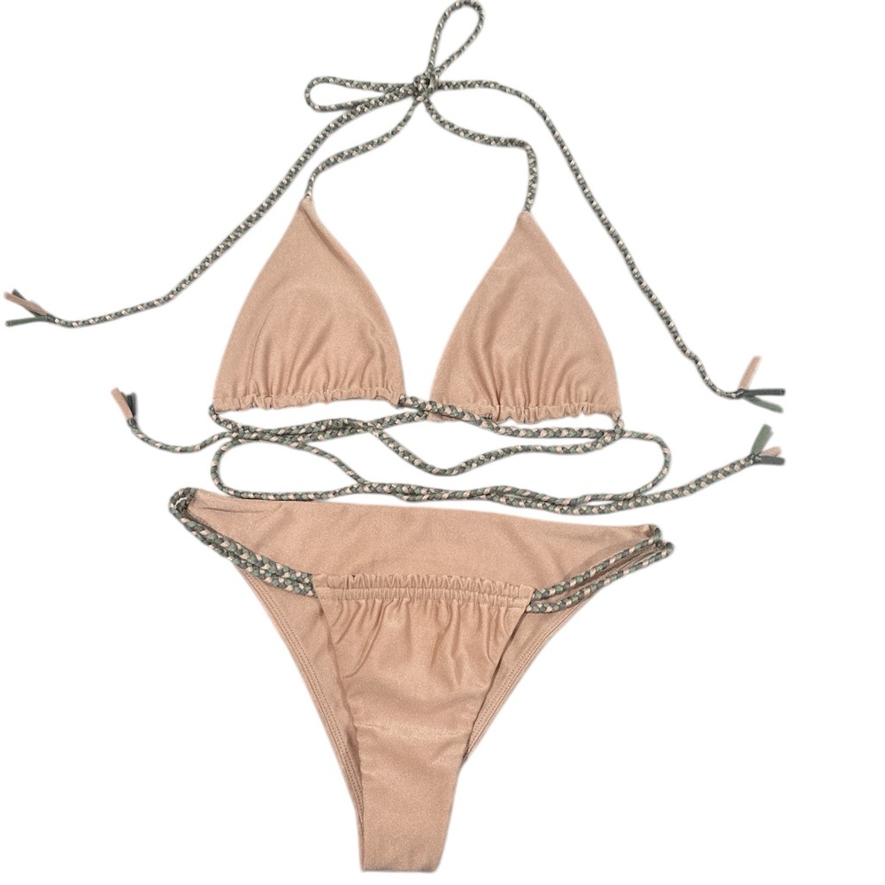 Lovewave Athena Braided Wrap Bikini Medium ~Revolve~